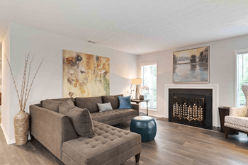Wood burning fireplace*